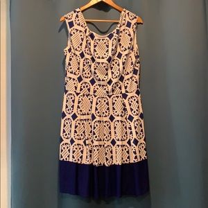 Tiana b. Blue and white dress size 14